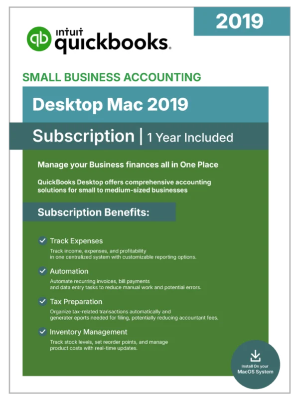 QuickBooks Desktop Mac 2019 - No Subscription