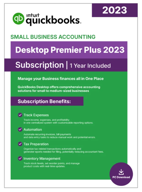 QuickBooks Desktop Premier Plus 2023 - 1 Year Subscription
